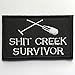 SpaceAuto Shit Creek Survivor Funny Tactical Morale Badge Hook & Loop Fastener Patch 3.15