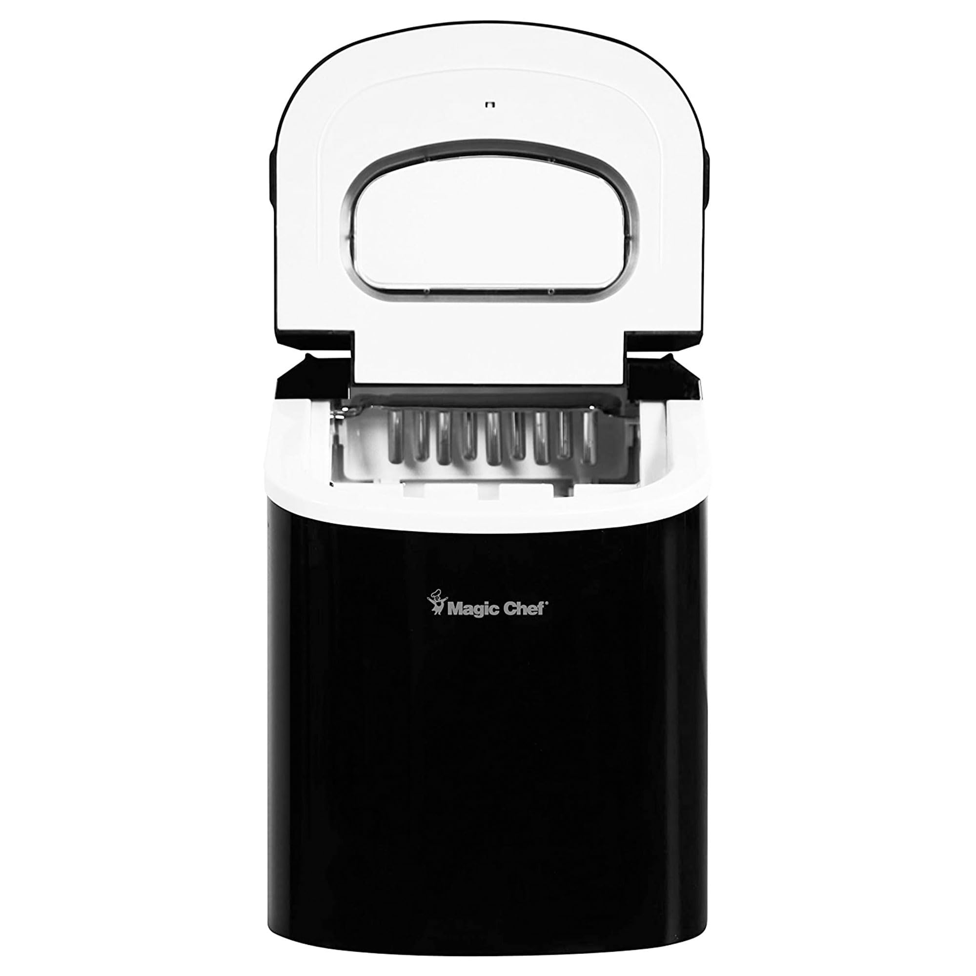 Magic Chef Countertop Ice Maker - Mini Portable Ice Machine - Home Bar Ice Cube Freezer, Makes up to 27 Pounds Per Day, Black