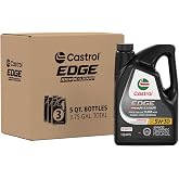 Castrol EDGE High Mileage 5W-30 Advanced Full Syn Motor Oil, 5 Qt, 3 Pack