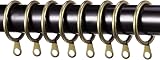 HomeElabador Pack of 24 Antique Brass Curtain Rings 30mm Internal Diameter view 1
