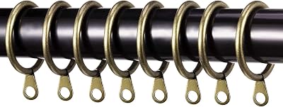 HomeElabador Pack of 24 Antique Brass Curtain Rings 30mm Internal Diameter