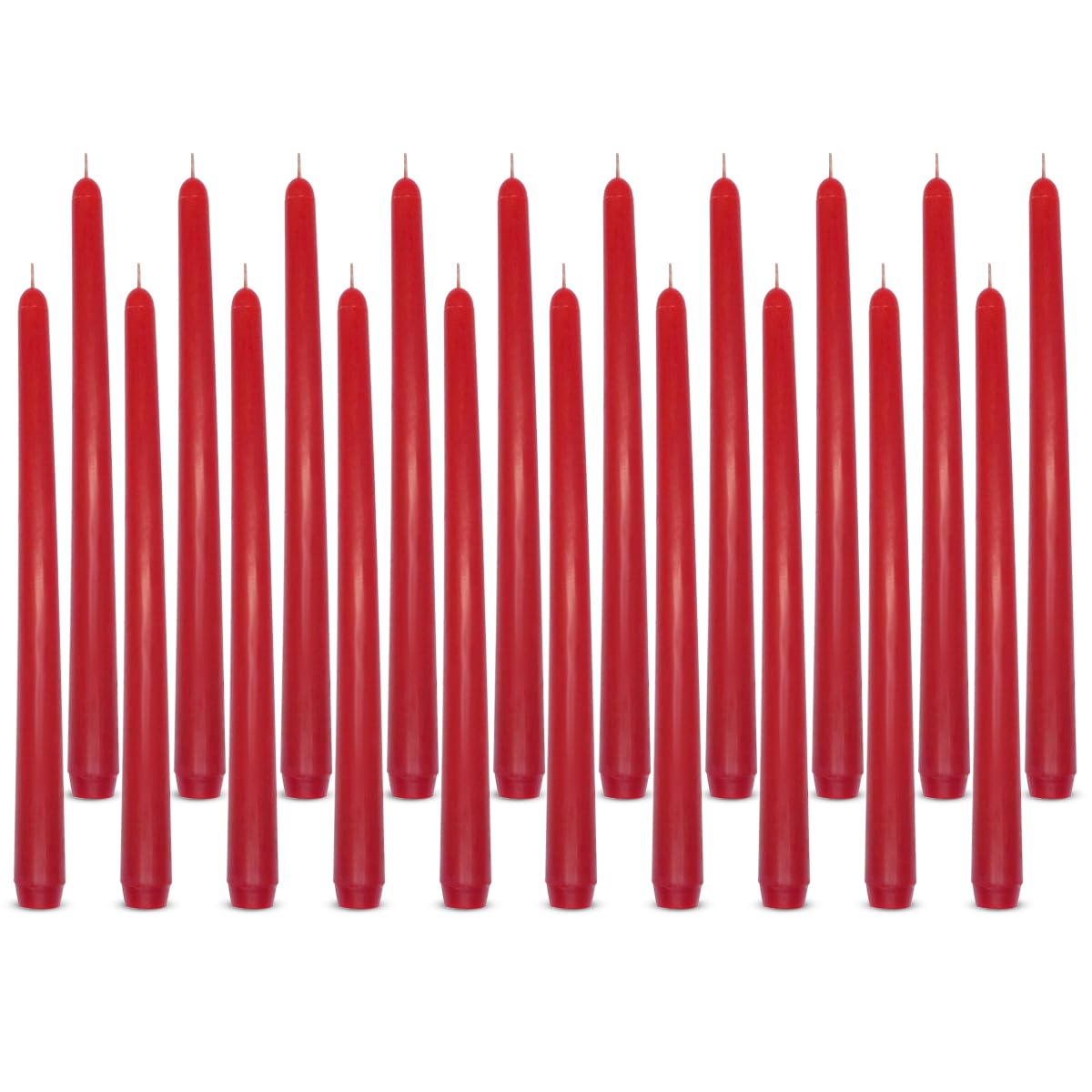 Photo 1 of 10 Inches Burgundy Unscented Taper Candles for Christmas, 20 Pcs 7/8 Inch Thin Candlesticks for Dinner, Party, Home Decoration and Emergency