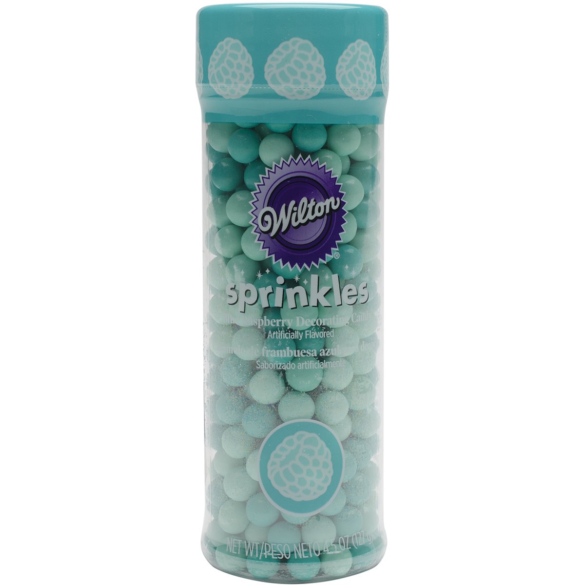 Wilton 710-0442 Blue Raspberry-Flavored Sugar Pearl Sprinkles, Teal