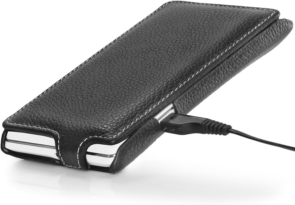 StilGut Exclusive UltraSlim Leather Case for Sony Xperia L Black - Image 4
