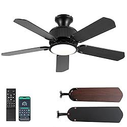 Surtime 44“Ceiling Fans with Lights-Low Profile