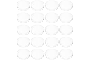 IBASENICE Petri Dishes Agar Plates, Plastic Petri Dish with Lid 70mm Petri Plates for Lab Experiment Biology Microbiology Studies School Teaching, 20pcs