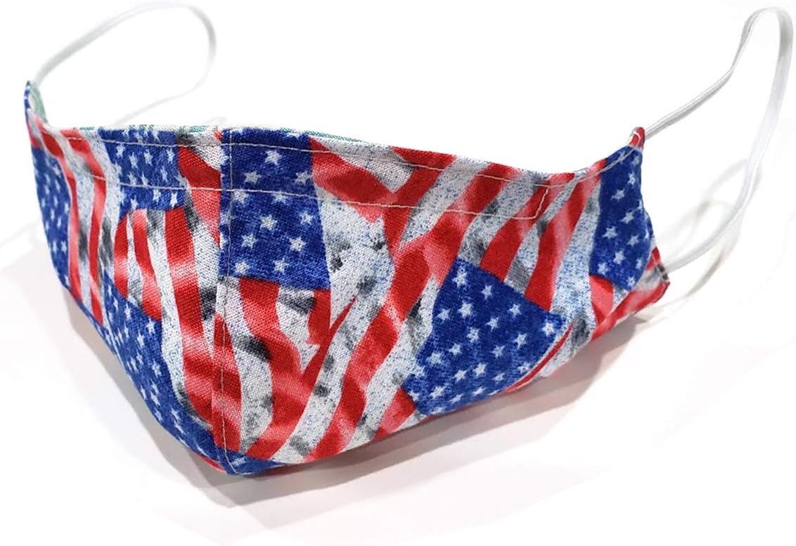 Face nose mask unisex reusable wire material adjustable double layer Made in USA