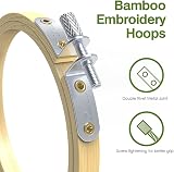 Caydo 6 Pcs Round Embroidery Hoops Bamboo Frame 10-25 cm Set view 2