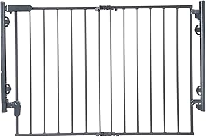 Safety 1st Ready to Install Baby Gate - 29-42" Wide, 30" Tall, Fully Assembled. Hardware Mounted, Swing Open Gate, Top of Sta
