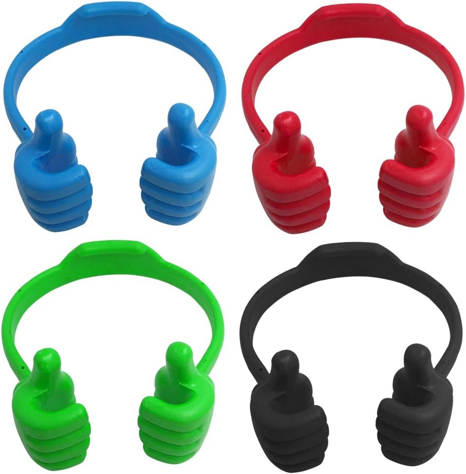 YuCool 4 Packs Mens Valentines Gifts for Boys Him Her Boyfriend Thumbs Up Cell Phone Stands,Adjustable Flexible Cellphone Tablet Stand for Desk Funny Husband Valentines Day Gift Son Girls