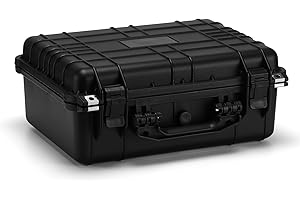 Mayouko 16" Waterproof Plastic Toolbox with Foam Insert, 16" x 13.2" x 7", IP67 Lockable Storage Box, Customizable Foam, Shoc