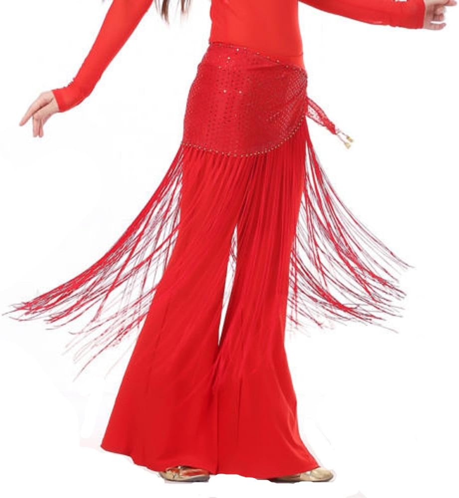 MUNAFIE Belly Dance Hip Scarf Tassel