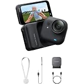 Insta360 GO Ultra Black - 4K Hands-Free Vlogging Camera | POV Cam, 1/1.28" Sensor, 53g Lightweight, 156&deg; FOV, 200-Min Battery Life, Magnetic Wearable Action Camera, Sports, Vlogging