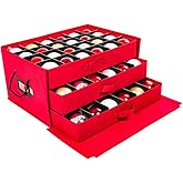 Santa's Bags [Christmas Ornament Storage Box with Dividers] - (Holds 72 Ornaments up to 3 Inches in Diameter) | Acid-Free Rem