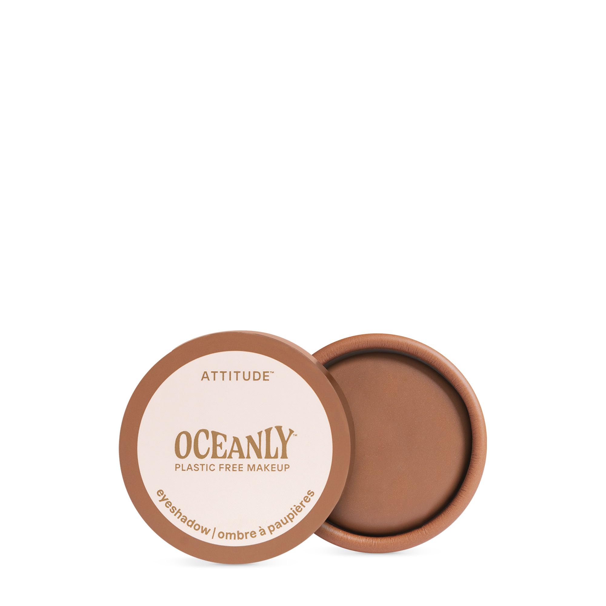 ATTITUDE Oceanly Eyeshadow, EWG Verified, Single Matte Cream Eyeshadow, Plastic-Free, Vegan Beauty and Makeup, Brown Sugar, 5 mL