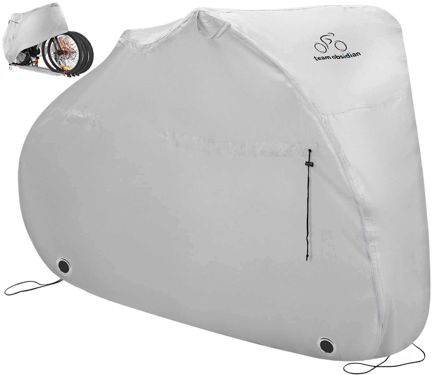 TeamObsidian Bike Cover - Outdoor Bike Storage, Bicycle Transportation or Travel Covers - Waterproof eBike Protection - For 1 to 3 Bikes - Heavy Duty Ripstop 300D Oxford Material