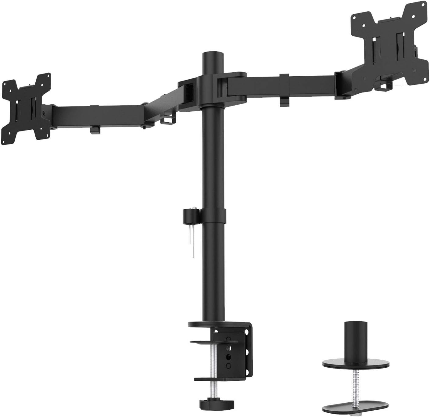 WALI Dual LCD Monitor Desk Mount Stand Fully Adjustable Fits Two