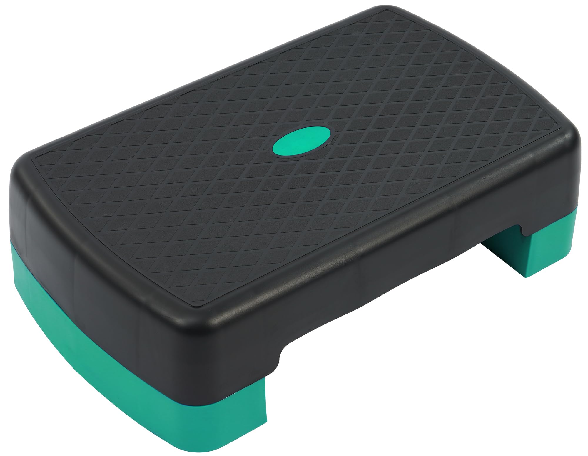 Photo 1 of Fitvids 18" Workout Aerobic Stepper Step Platform with 2 Risers, Lightweight Portable Step Up Platform Trainer, Adjustable Height 3.2’’ 5.5’’ for Home Gym, Black and Green
