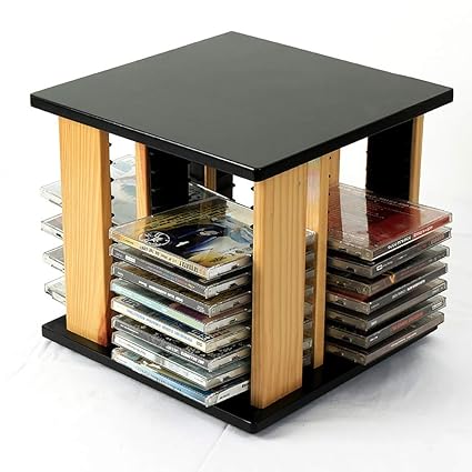 Gwxjz Cd Storage Shelf Cd Storage Rack Desktop Cd Rack 360