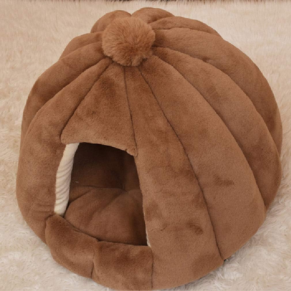 Hynsin Kennel Cat Bed Cat Nest Round Kennel Rabbit Cushion Pet Nest Deep Sleep Kennel Cattery Kennel Small and Medium Sized Kennel F M 56x48 cm : Pet Supplies