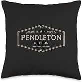 Pendleton Oregon | Historic Pendleton OR CV10 Throw Pillow