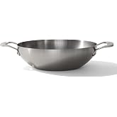 Made In Cookware - 10" Stainless Steel Kadai Pan - 5 Ply Stainless Clad - Professional Cookware - Induction Compatible