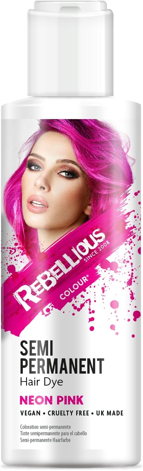 PaintGlow Rebellious 100ml Neon UV Pink Semi-Permanent Hair Dye