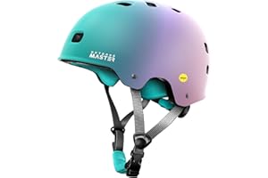 OutdoorMaster MIPS Skateboard Cycling Helmet for Adults - Lightweight, Ventilated Multi-Sport Helmet with Two Removable Liners for Scooter, Roller Skating, Inline Skating, Rollerblading