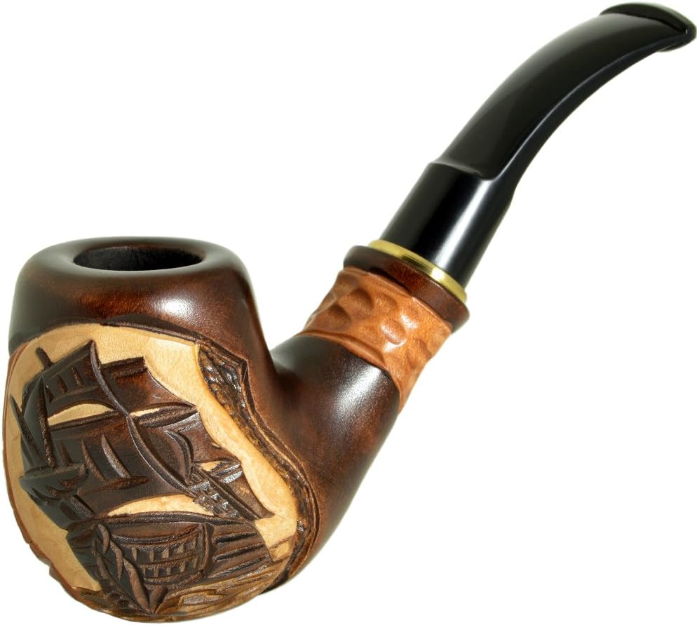 Souvenir smoking pipe Long wooden pipe Tobacco pipes Wood carving
