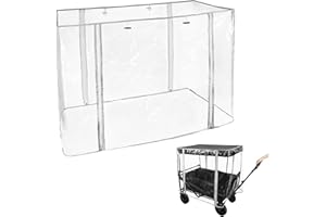 LOSCHEN Wagon Rain Wind Cover for Outdoor Garden Camping Picnic Wagon Stroller Waterproof,Folding Trolley Cart Accessories, EVA Material(Cart Not Included)