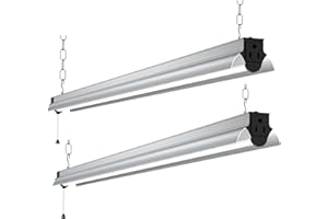 GT-Lite 4FT 5000 Lumen LED Shop Light 55W, Linkable T8 Shop Lighting, Link Up to 17, Easy to Install, for Garage, Workshop, ETL Listed, Total 30,000LM/330W 2-Pack (2)