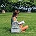 Zicac Girl's Sliver Holographic Laser Leather Backpack Travel Casual Daypack (Silver)
