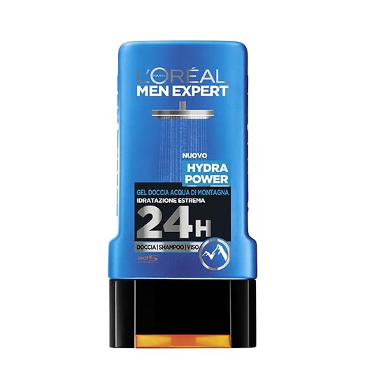 title=L'Oréal Paris Men Expert Hydra Power Gel Doccia Uomo, Acqua di Montagna
