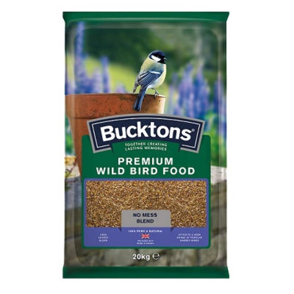 Bucktons Premium Wild Bird Seed Mix, 20 kg, transparent