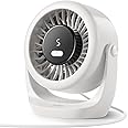 Diveblues USB Desk Turbo Fan, Ultra-Quiet Mini Desk Fan, Powerful Wind, LED Display, 5 Speed, 360° Rotating Small Portable Fan for Home, Office and Outdoor Cool Tech Gadgets - TurboBreeze
