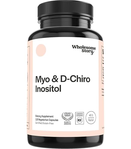 Myo-Inositol & D-Chiro Inositol Capsules with MTHF, Folate, Vitamin D| Support for Ovarian Function, Hormone Balance, & Homocysteine Levels | Fertility Supplements for Women