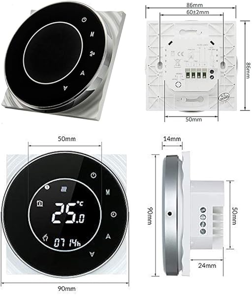 Smart Thermostat Kompatibel mit Alexa Google Home WiFi Programmierbarer Thermostat fr elektrische Heizung kabelloser Raumtemperaturregler WiFi Fernbedienung Fubodenheizungs Thermostate 16A