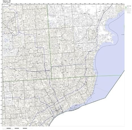Amazon.com: Warren, MI ZIP Code Map Laminated: Home & Kitchen