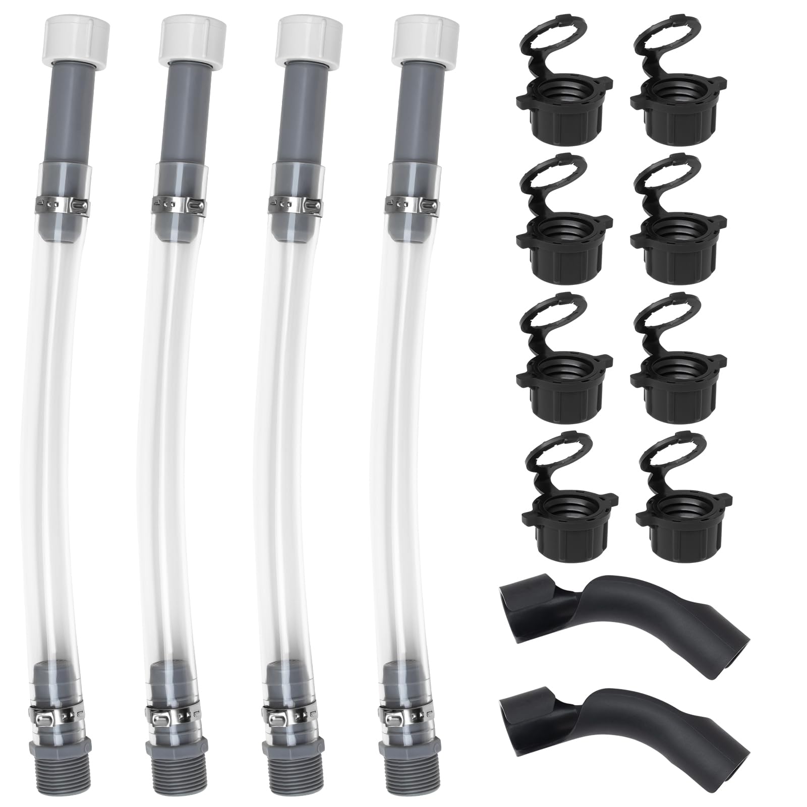 Photo 1 of THERE IS ONLY ONE -------------------------------------------- ----------------------------------------------------------------------mapleza Practical Refueling Set with 1 PCS Gas Can Hoses, 2 PCS Hose Bender, and 8 Vent Caps Compatible with 3/5/5.5 Gallo