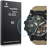 Youniker 3 Pack Compatible for GG-1000 Screen Protector Tempered Glass for GG1000 Watch Screen Protector Foils Glass 9H Anti-Scratch Anti-Fingerprint Bubble Free
