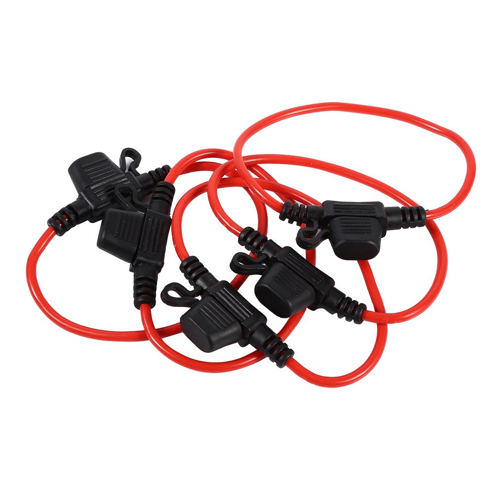 12v Box Blade Block Holder, 5pcs standard Car Inline in-line Blade in line Holder Waterproof wire holder holders Splash Proof Small Size 12V 30A