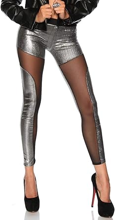 Ducomi ZOE Leggins Metalizados para Mujeres - Leggings Efecto ...