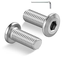 BNUOK M8-1.25 x 18mm Flat Head Hex Socket Cap
