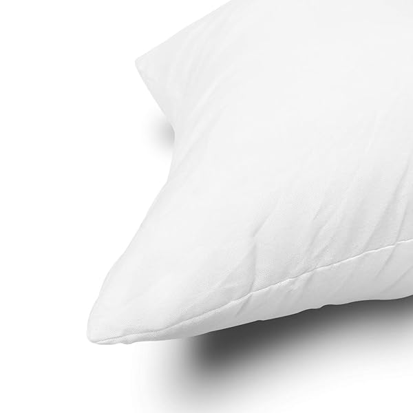 EDOW THROW PILLOW INSERTS, SET OF 4 LIGHTWEIGHT DOWN ALTERNATIVE POLYESTER PILLOW, COUCH CUSHION, SHAM STUFFER, MACHINE WASHABLE. (WHITE, 20X20)