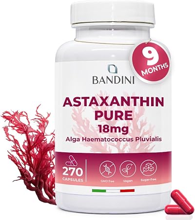 Bandini Pure Astaxanthin 18 mg 270 Capsules Vegan GMO-Free