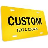 Custom License Plates, Personalized Plates for Front of Car | Vanity Plate 6x12 Inch - Size Rust-Free Metal 40 Colors by: My Sign Center, USA