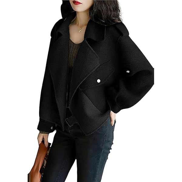 Amazon.com: CHARTOU Women Plaid Dressy Lady Jacket Wool Puff