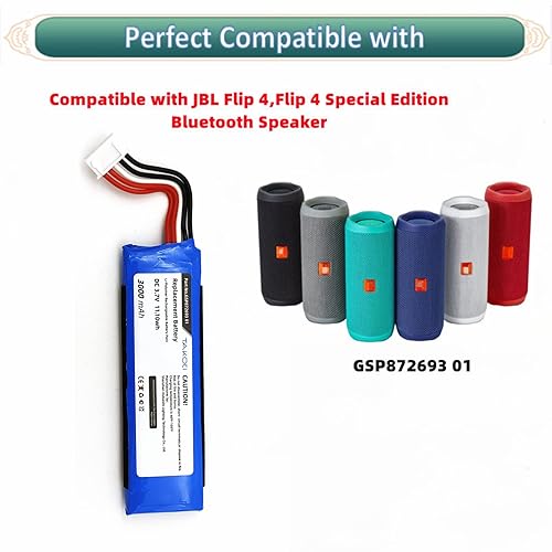 Youejoeq GSP872693 01 Battery Replacement Battery for Flip 4, Flip