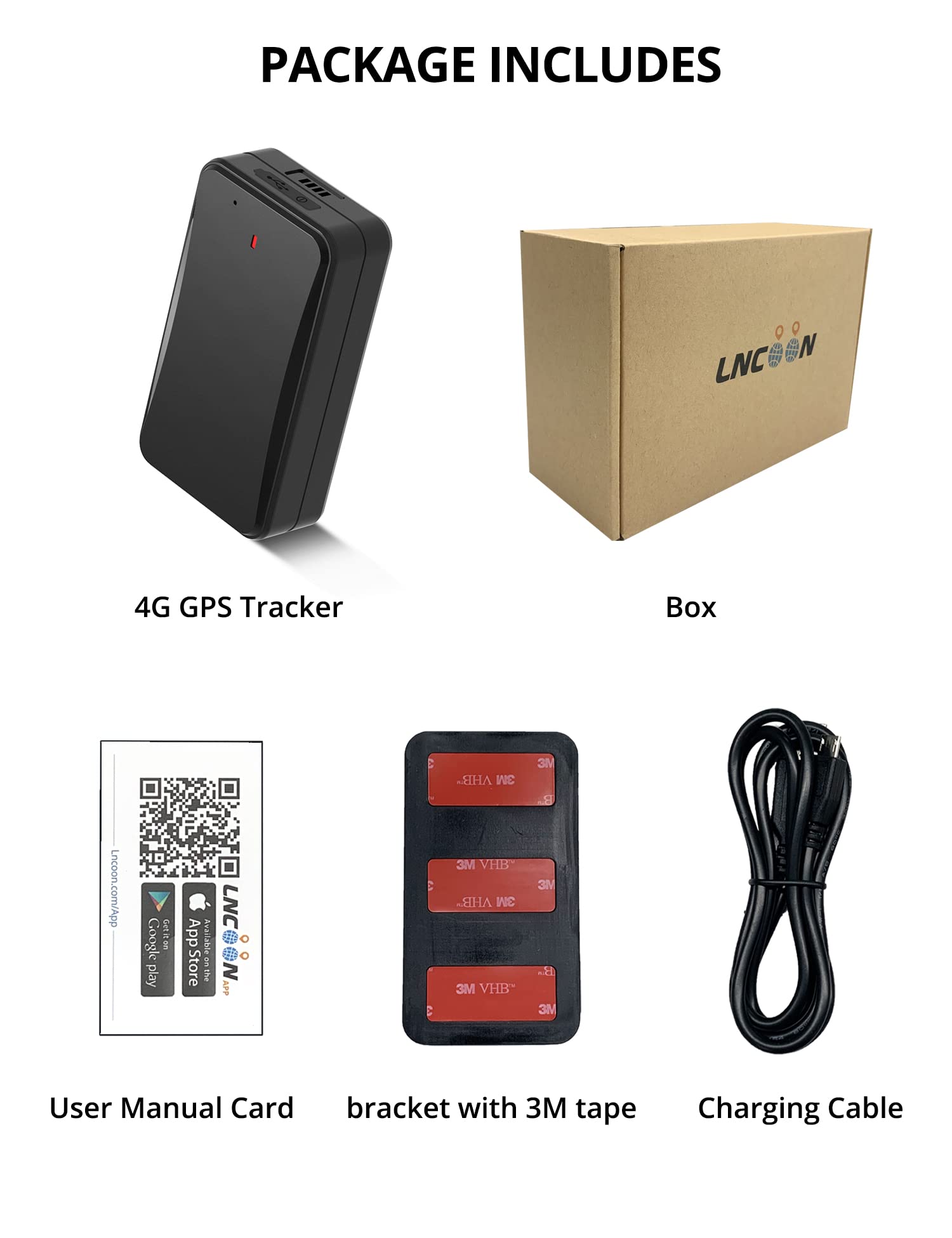 GPS Tracker for Vehicles, 4G LTE GPS Real Time Tracking Device, Magnetic IP65 Waterproof Tracker for Car Rental, Fleet Management, Luggage Tracking - Subscription Required