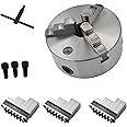 findmall 6 Inch Lathe Chuck K11-160 3-Jaw Self-Centering 160mm CNC Lathe Chuck